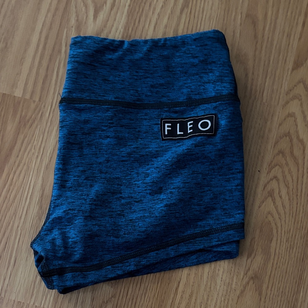 Fleo Heathered Blue Workout Shorts